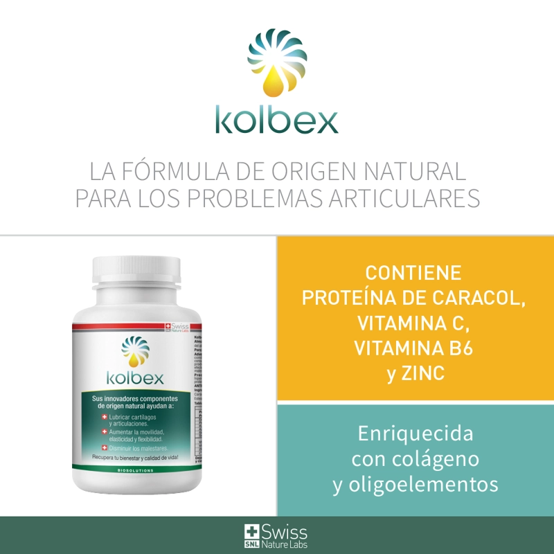 KOLBEX PROTEINA DE CARACOL + VITAMINAS 3 MESES CON NUTRASPERSA COMBATE PROBLEMAS ARTICULARES - 7