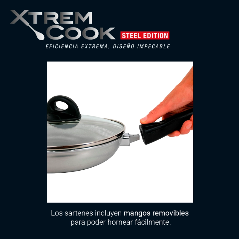 XTREM COOK STEEL SET DE SARTENES Y OLLAS CON 6 PIEZAS - 6
