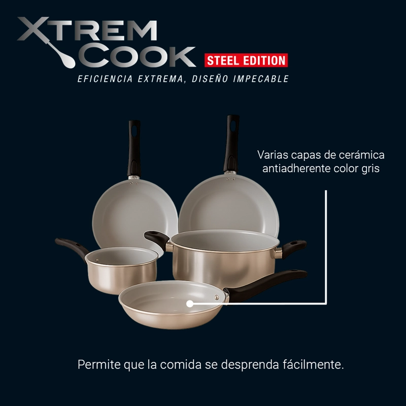 XTREM COOK STEEL OLLA 24 CM CON TAPA - 6
