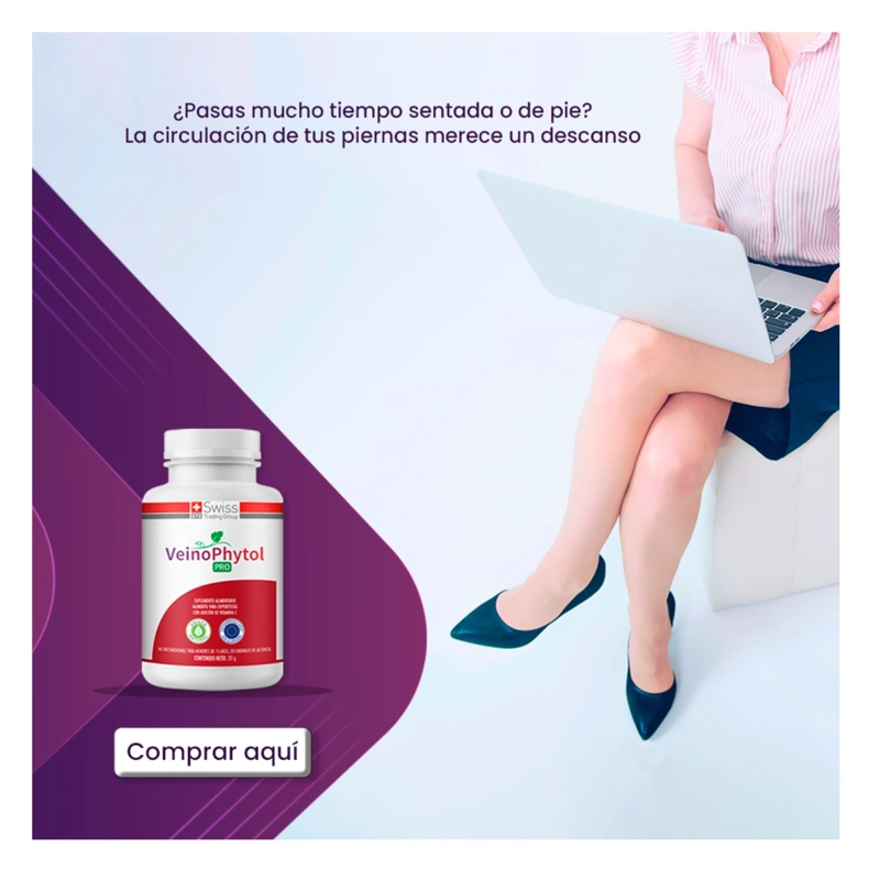 VEINOPHYTOL PRO 60 CAPS SIN VARICES NI PIERNAS CANSADAS 2 MESES - 5