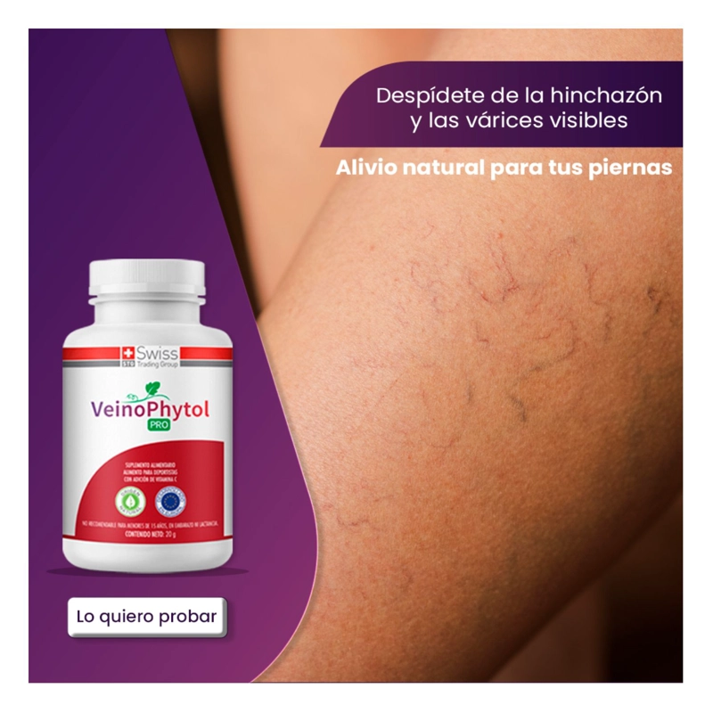 VEINOPHYTOL PRO 60 CAPS SIN VARICES NI PIERNAS CANSADAS 2 MESES - 7