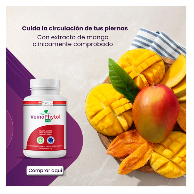 VEINOPHYTOL PRO 30 CAPS SIN VARICES NI PIERNAS CANSADAS 1 MES - 8