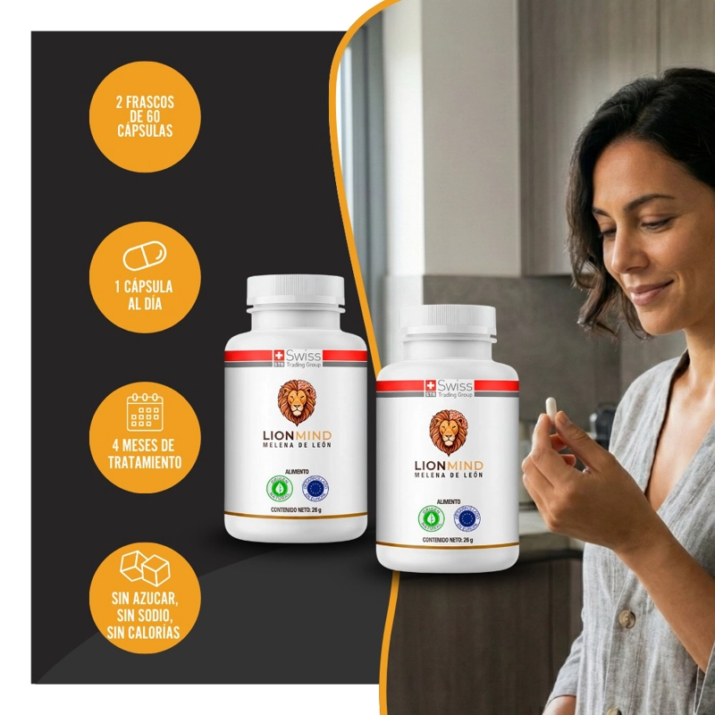 LIONMIND MELENA DE LEON ACTIVA TU CEREBRO MAS FOCO Y MEMORIA 4 MESES - 3