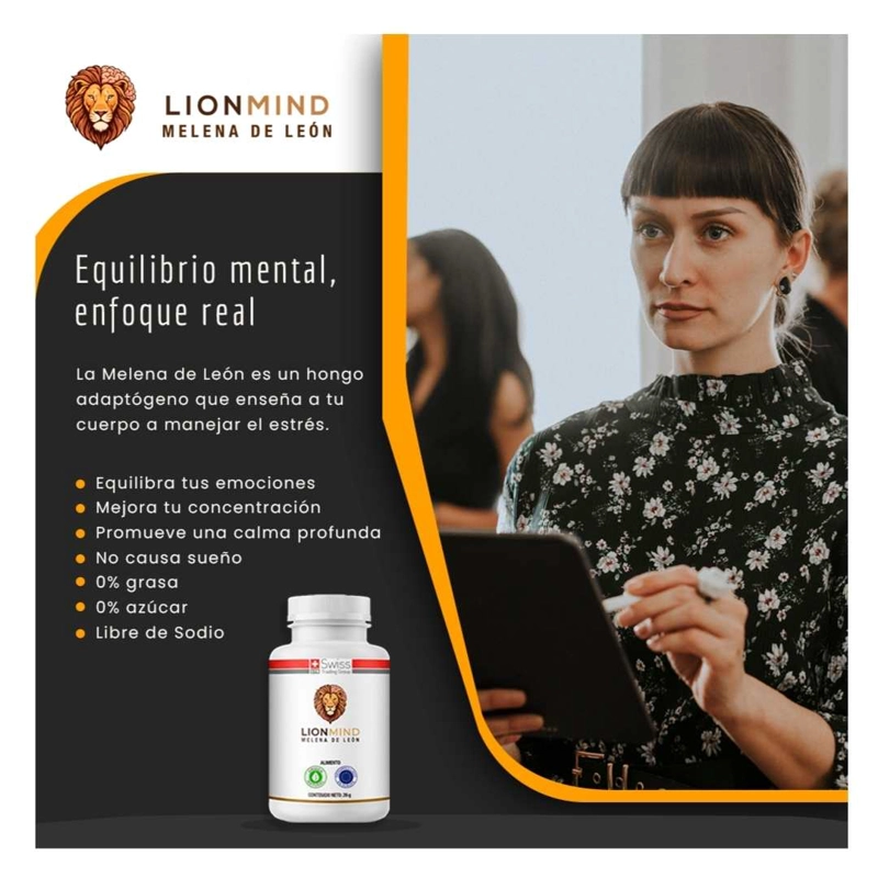 LIONMIND MELENA DE LEON ACTIVA TU CEREBRO MAS FOCO Y MEMORIA 4 MESES - 4