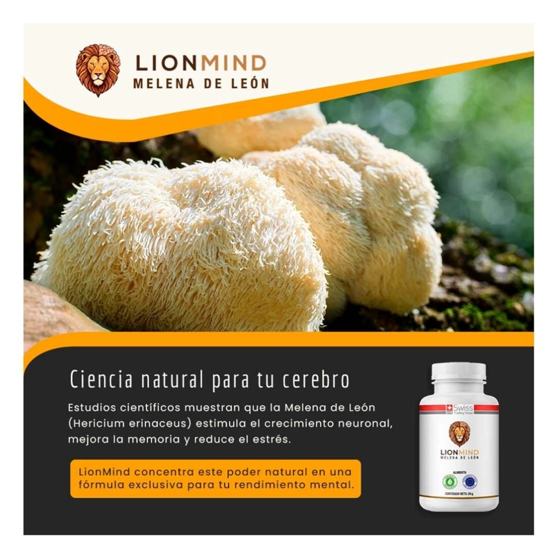 LIONMIND MELENA DE LEON ACTIVA TU CEREBRO MAS FOCO Y MEMORIA 4 MESES - 5