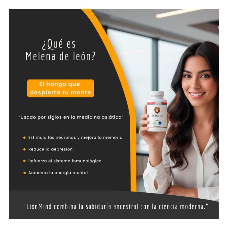 LIONMIND MELENA DE LEON ACTIVA TU CEREBRO MAS FOCO Y MEMORIA 4 MESES - 7