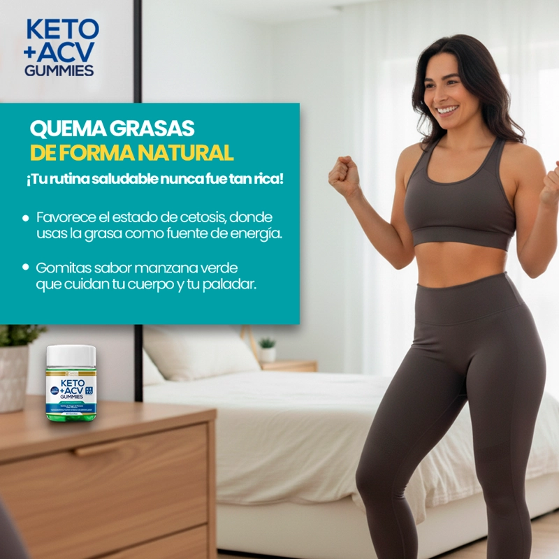 KETO PLUS 60 GOMITAS VINAGRE DE MANZANA QUEMA GRASA SIN AZUCAR - 7