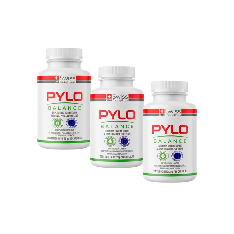 PYLO BALANCE 3 FRASCOS CON 60 CAPSULAS CADA UNO - 1