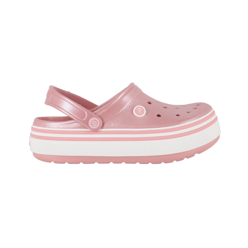 ZUECOS PLATAFORMA MUJER BAMERS ROSA METALICO AIRLINE - 1