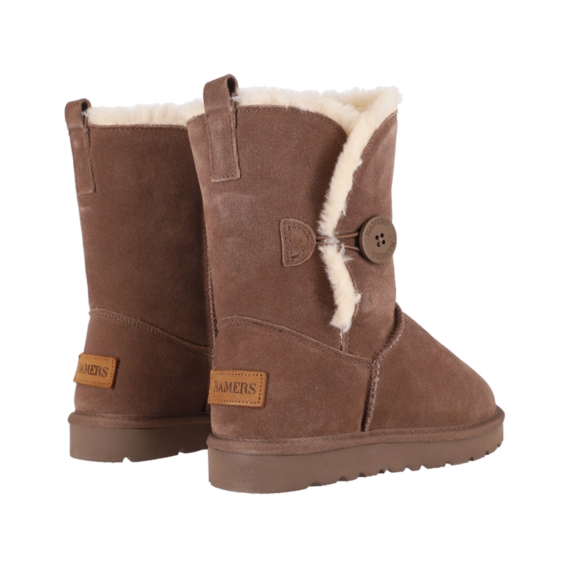 BOTAS MUJER BAMERS BLAST BUTTON CUERO MARRON - 6