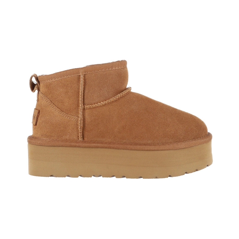 BOTAS MUJER BAMERS BLAST MINI PLATAFORMA CUERO CARAMELO - 1