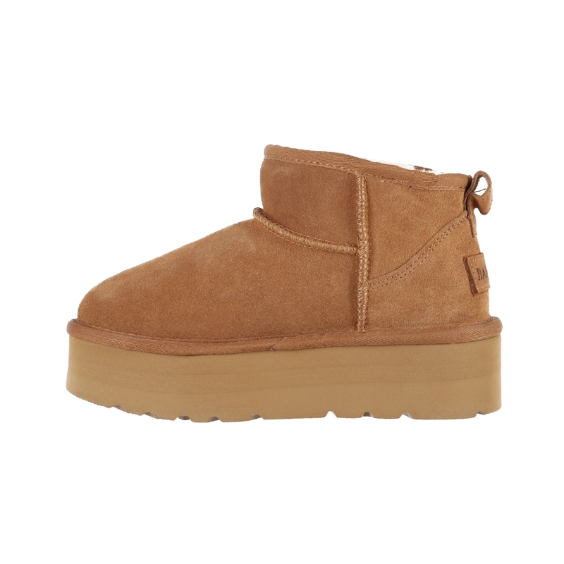 BOTAS MUJER BAMERS BLAST MINI PLATAFORMA CUERO CARAMELO - 2