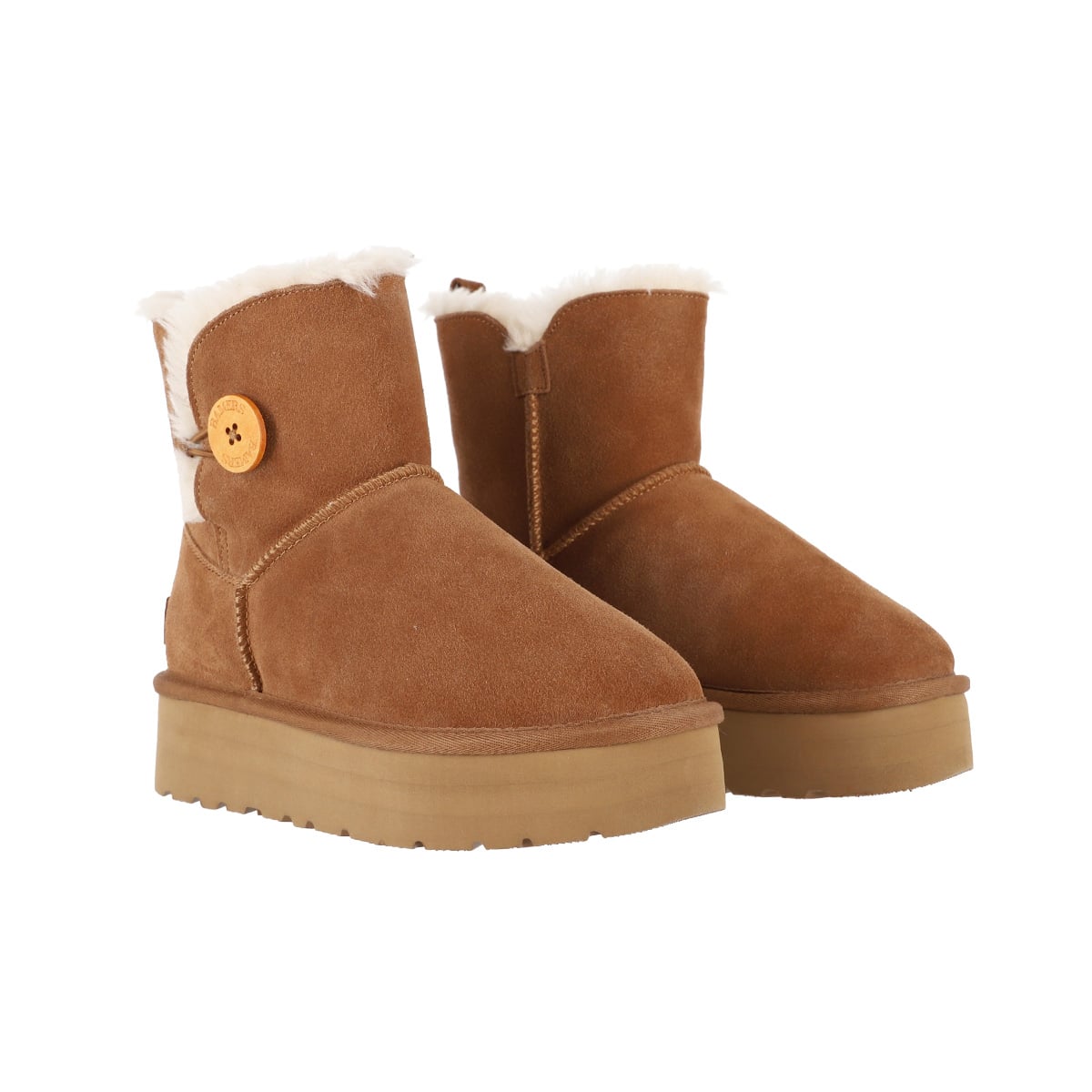 BOTA MUJER BAMERS BLAST BUTTON CUERO CARAMELO - 5