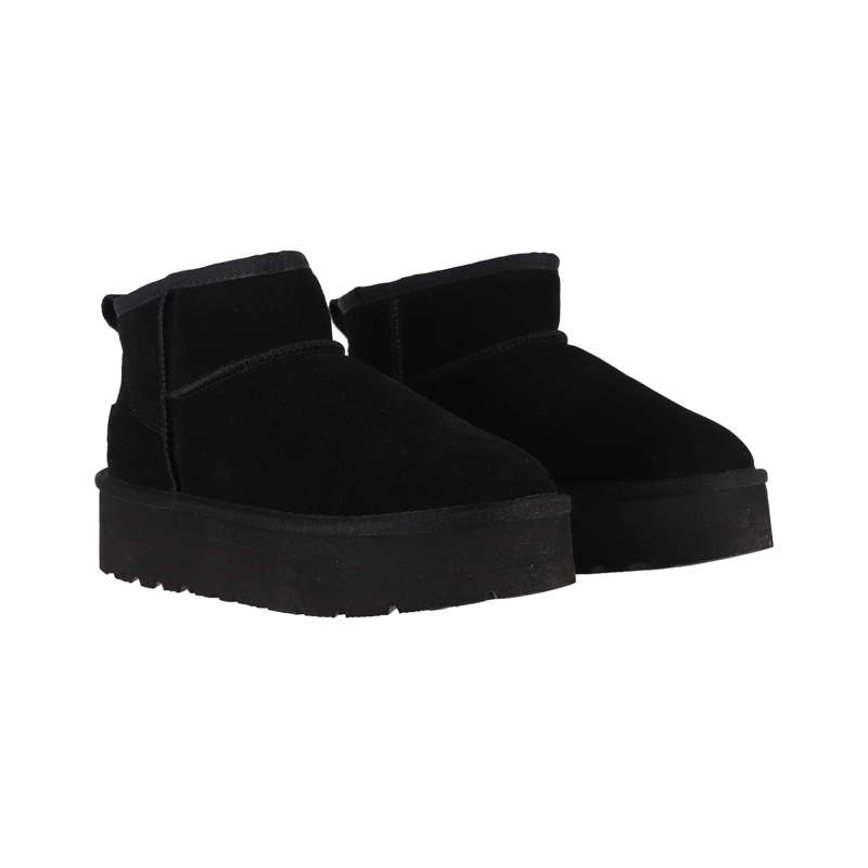 BOTAS MUJER BAMERS BLAST MINI PLATAFORMA CUERO NEGRO - 5