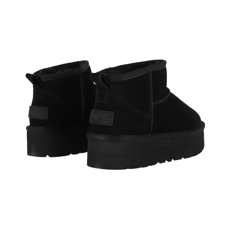 BOTAS MUJER BAMERS BLAST MINI PLATAFORMA CUERO NEGRO - 6