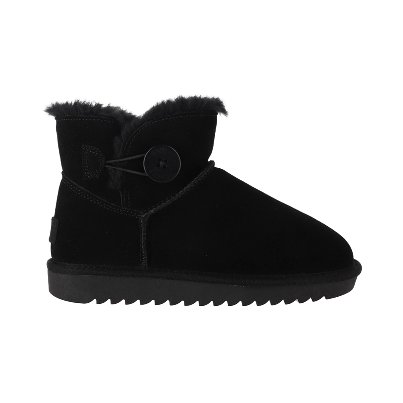 BOTAS MUJER CUERO BLAST BUTTON SHORT NEGRO BAMERS - 1