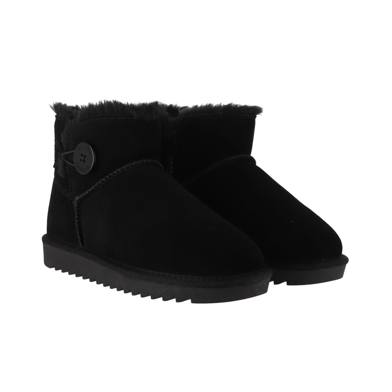 BOTAS MUJER CUERO BLAST BUTTON SHORT NEGRO BAMERS - 5