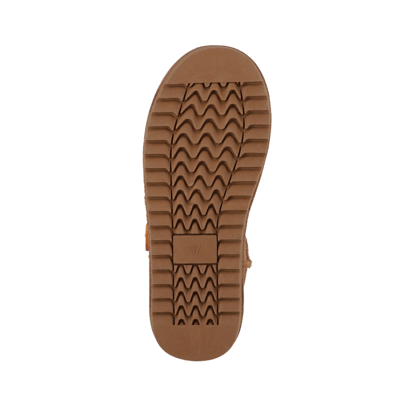 BOTAS MUJER CUERO BLAST BUTTON SHORT CARAMEL BAMERS - 4