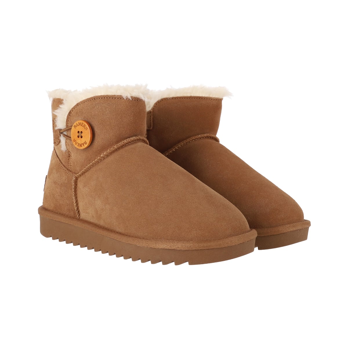 BOTAS MUJER CUERO BLAST BUTTON SHORT CARAMEL BAMERS - 5