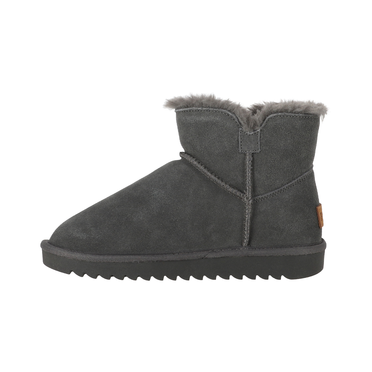 BOTAS MUJER CUERO BLAST BUTTON SHORT CHARCOAL BAMERS - 2
