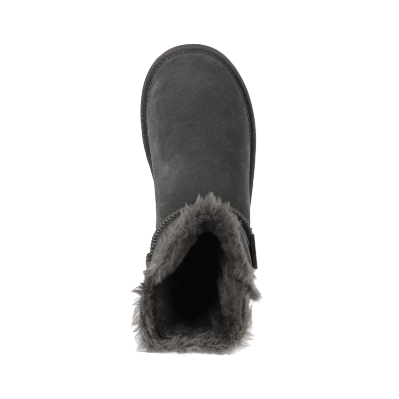 BOTAS MUJER CUERO BLAST BUTTON SHORT CHARCOAL BAMERS - 3