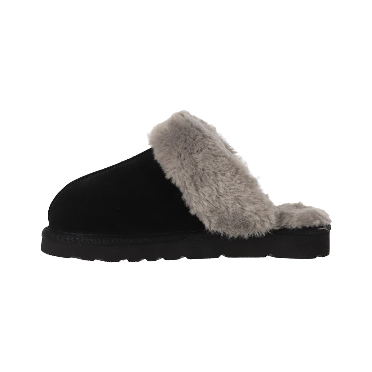 PANTUFLAS MUJER CUERO FUR II NEGRA BAMERS - 2