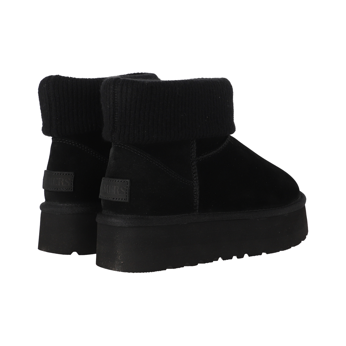 BOTAS MUJER BLAST MINI KNIT NEGRO PLATAFORMA BAMERS - 6