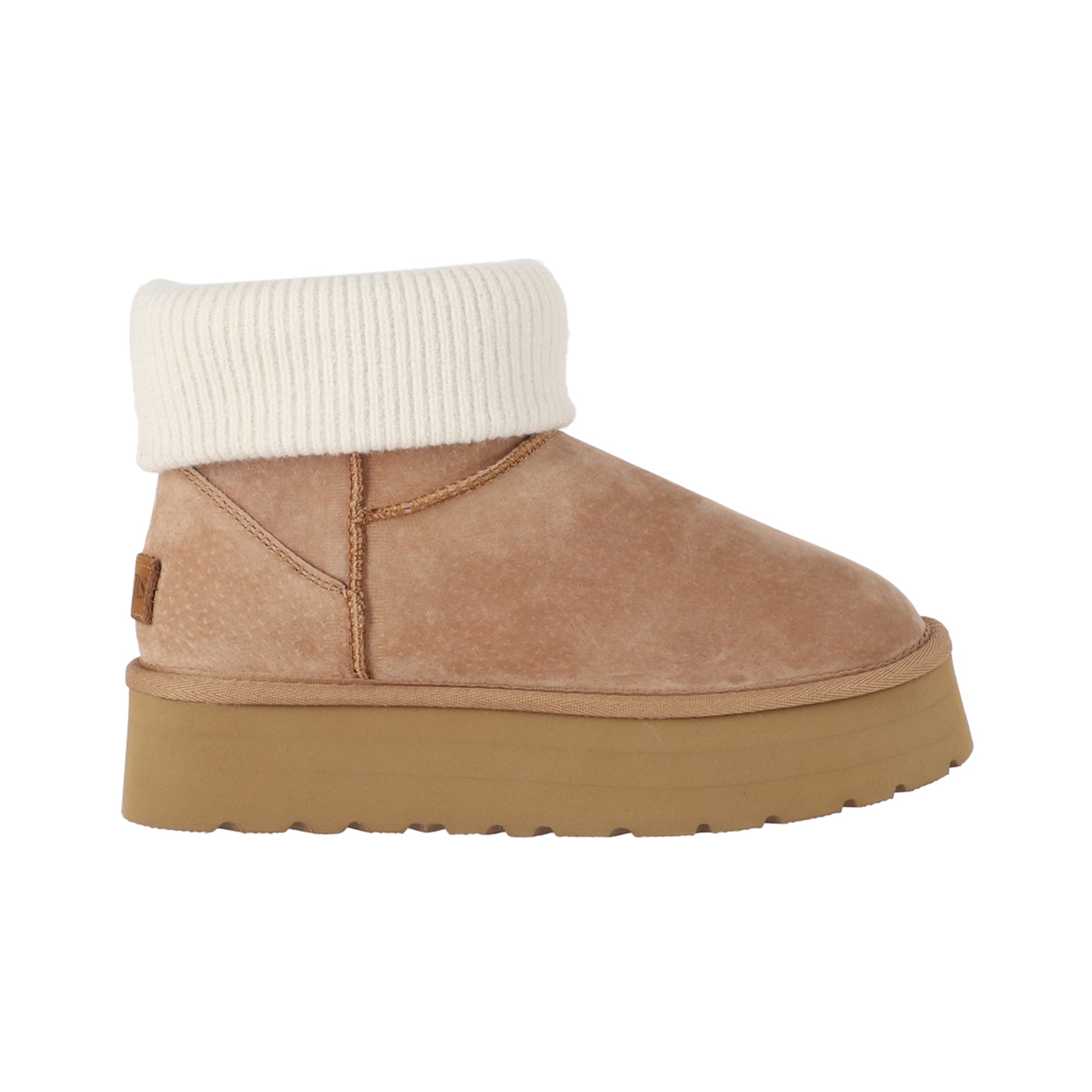 BOTAS MUJER BLAST MINI KNIT CARAMEL PLATAFORMA BAMERS - 1