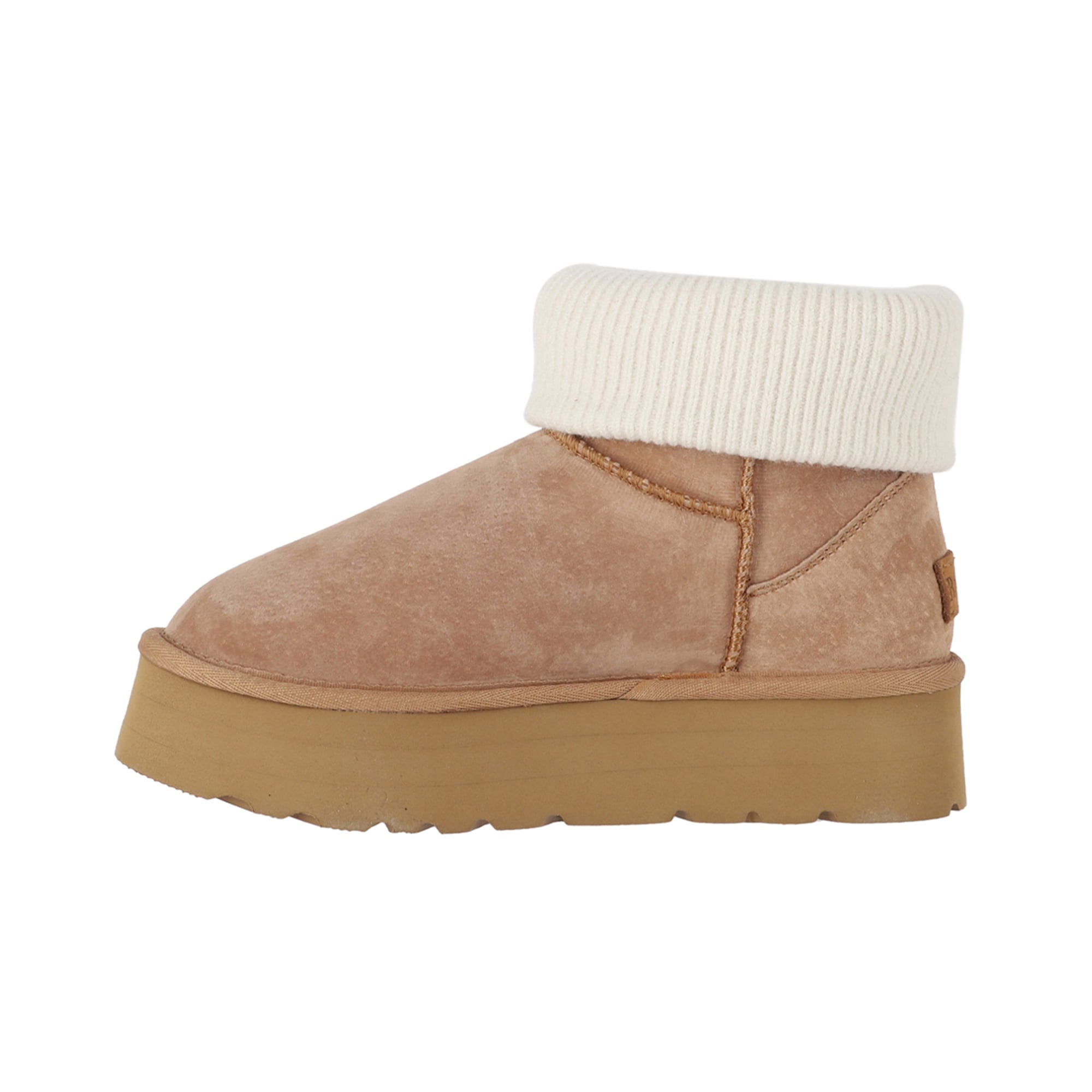 BOTAS MUJER BLAST MINI KNIT CARAMEL PLATAFORMA BAMERS - 2