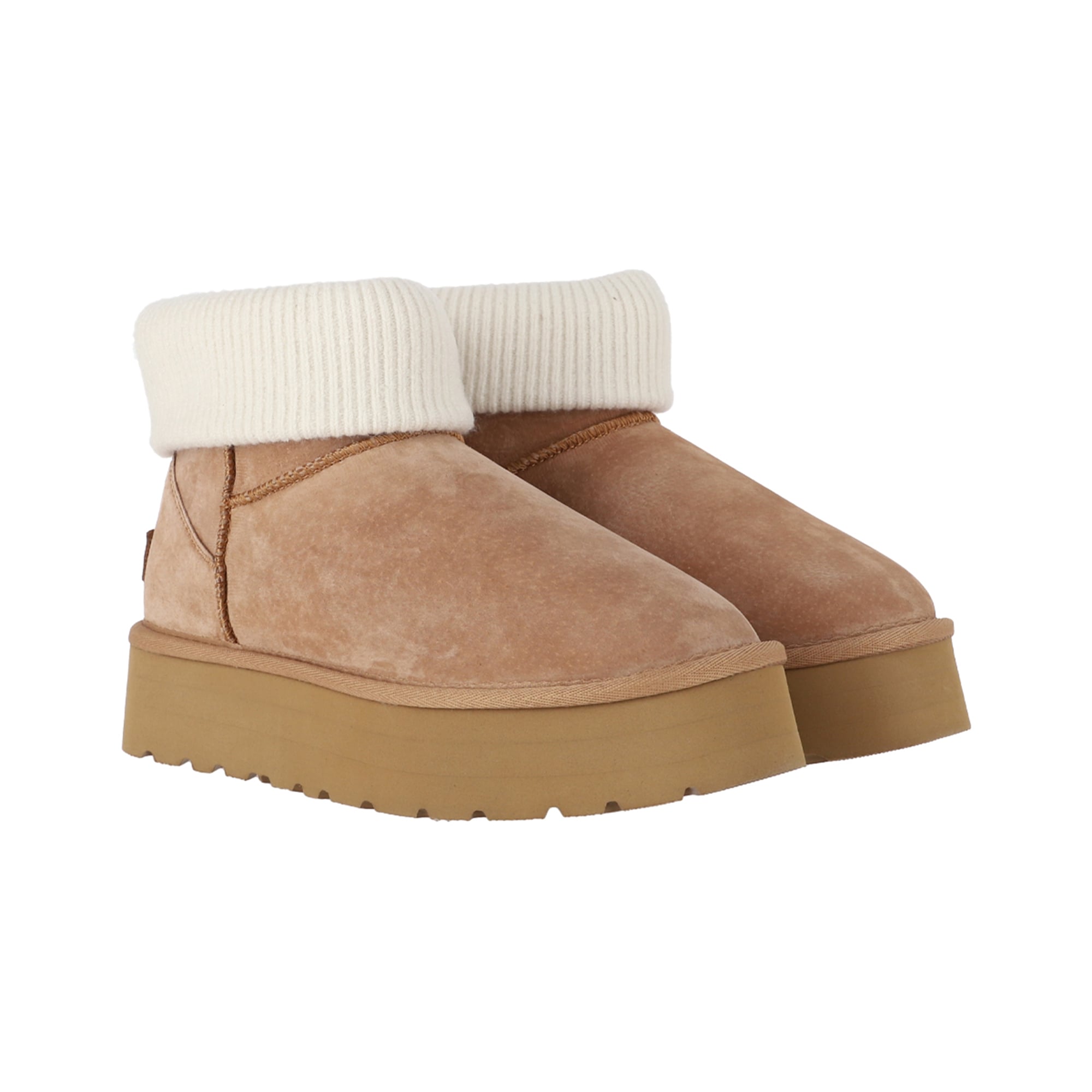 BOTAS MUJER BLAST MINI KNIT CARAMEL PLATAFORMA BAMERS - 5