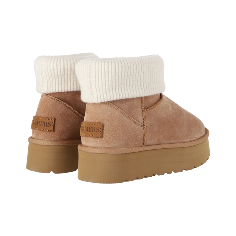 BOTAS MUJER BLAST MINI KNIT CARAMEL PLATAFORMA BAMERS - 6