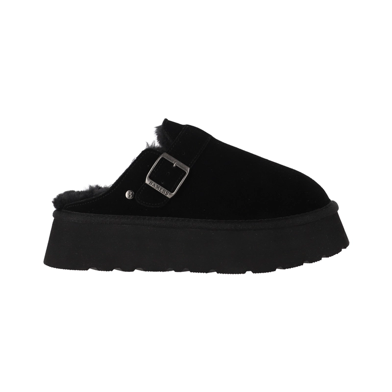 ZUECOS MUJER CUERO RAVELO NEGRA PLATAFORMA BAMERS - 1