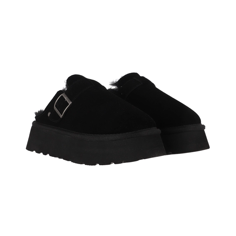 ZUECOS MUJER CUERO RAVELO NEGRA PLATAFORMA BAMERS - 5
