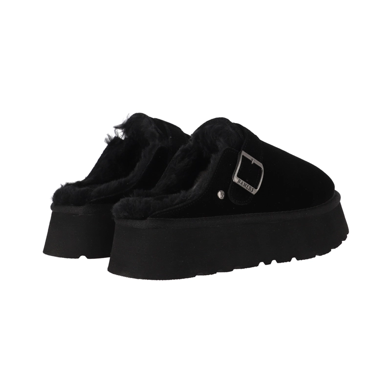 ZUECOS MUJER CUERO RAVELO NEGRA PLATAFORMA BAMERS - 6