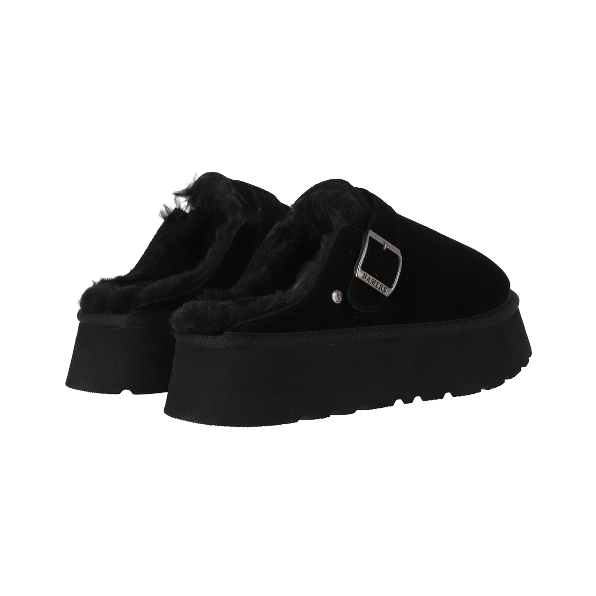 ZUECOS MUJER CUERO RAVELO NEGRA PLATAFORMA BAMERS - 6