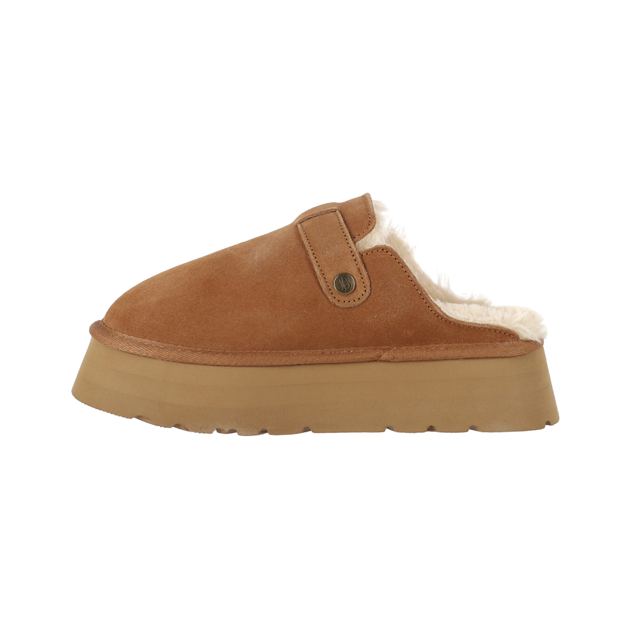 ZUECOS MUJER CUERO RAVELO CARAMEL PLATAFORMA BAMERS - 2