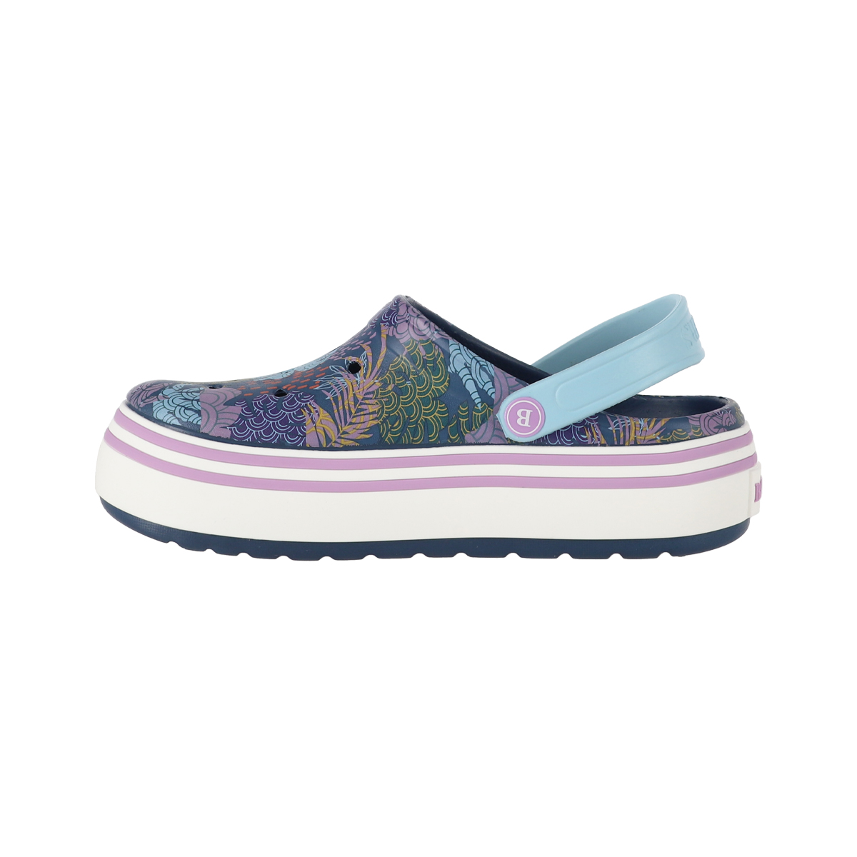 ZUECOS MUJER AIRLINE PLATAFORMA AZUL MARINO PRINT BAMERS - 2