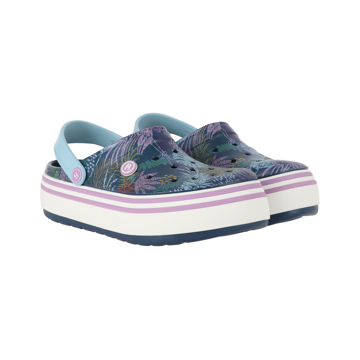ZUECOS MUJER AIRLINE PLATAFORMA AZUL MARINO PRINT BAMERS - 5