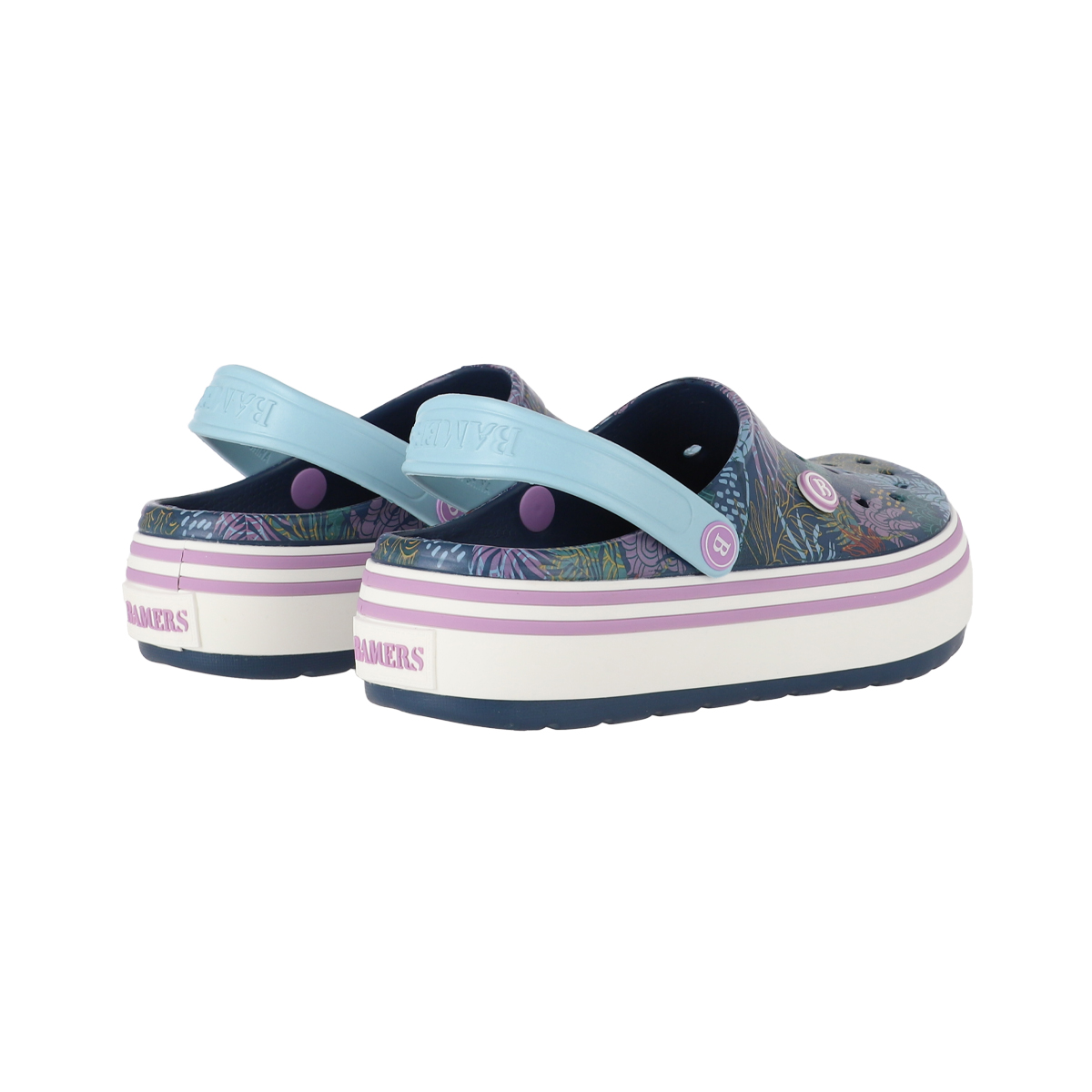 ZUECOS MUJER AIRLINE PLATAFORMA AZUL MARINO PRINT BAMERS - 6