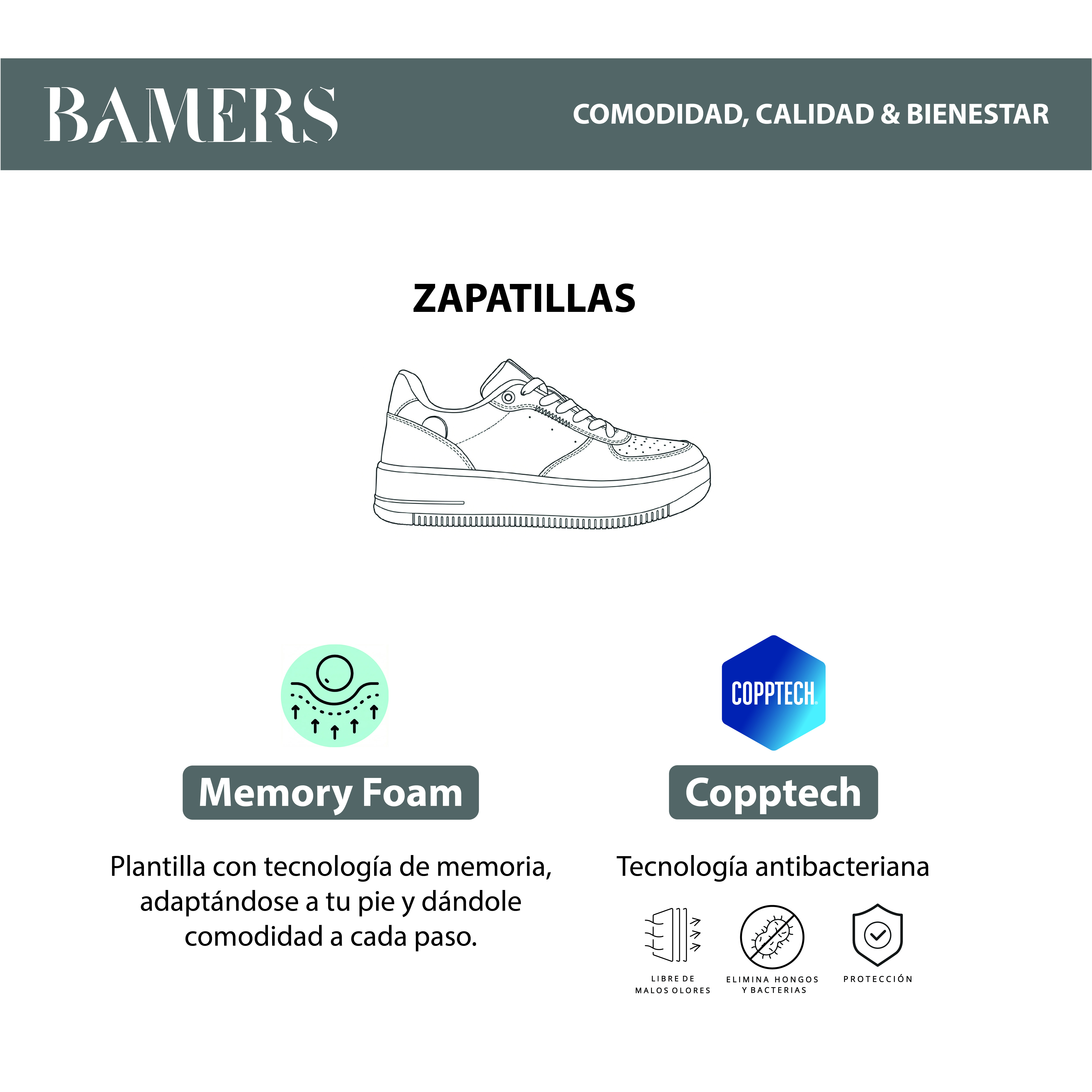 ZAPATILLAS MUJER BAMERS VERACRUZ BLANCO/ROSADO - 7