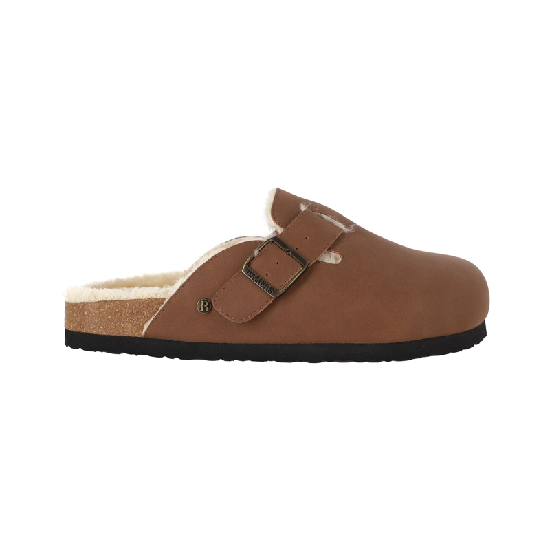 ZUECOS MUJER CLASSIC BUCKLE FUR CARAMEL BAMERS - 1