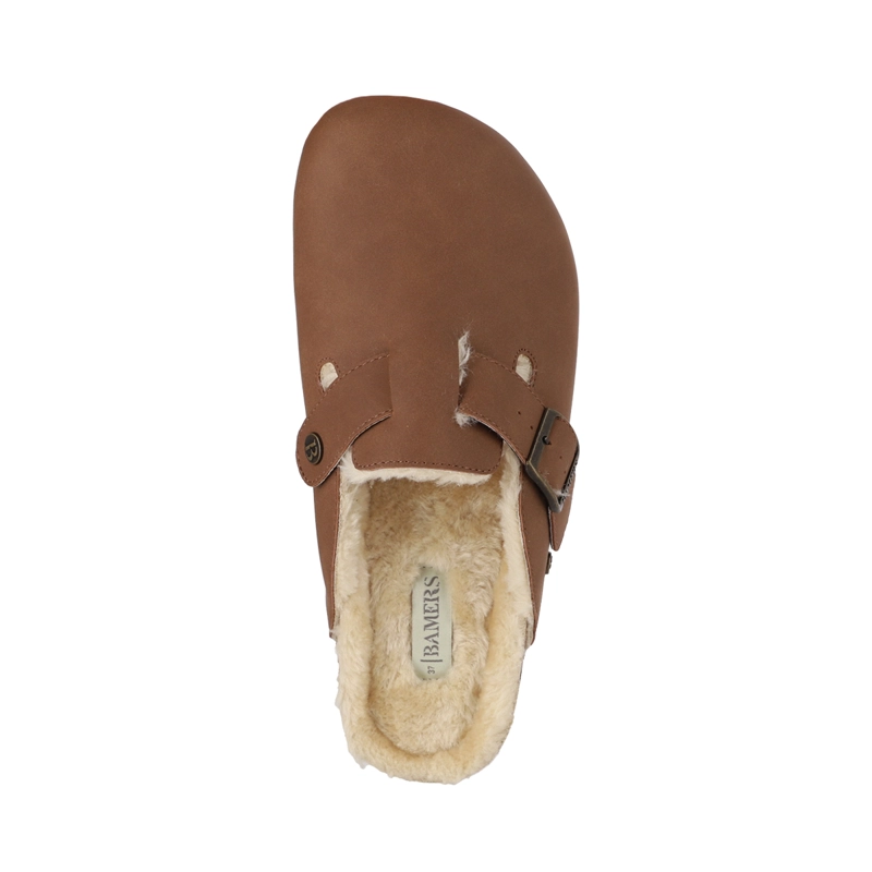 ZUECOS MUJER CLASSIC BUCKLE FUR CARAMEL BAMERS - 3