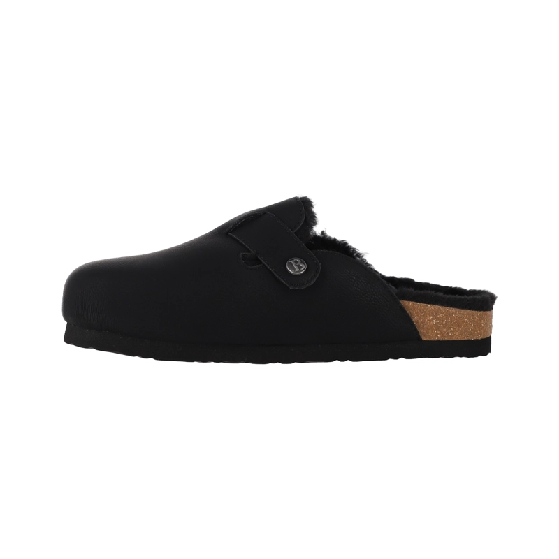 ZUECOS MUJER CLASSIC BUCKLE FUR NEGRO BAMERS - 2