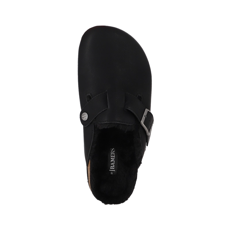 ZUECOS MUJER CLASSIC BUCKLE FUR NEGRO BAMERS - 3
