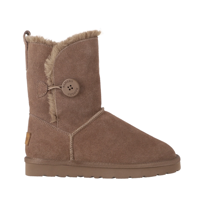 BOTA MUJER CUERO BLAST BUTTON CAFE  CLARO BAMERS - 1