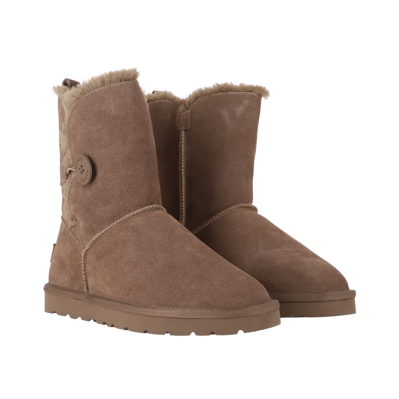 BOTA MUJER CUERO BLAST BUTTON CAFE  CLARO BAMERS - 5