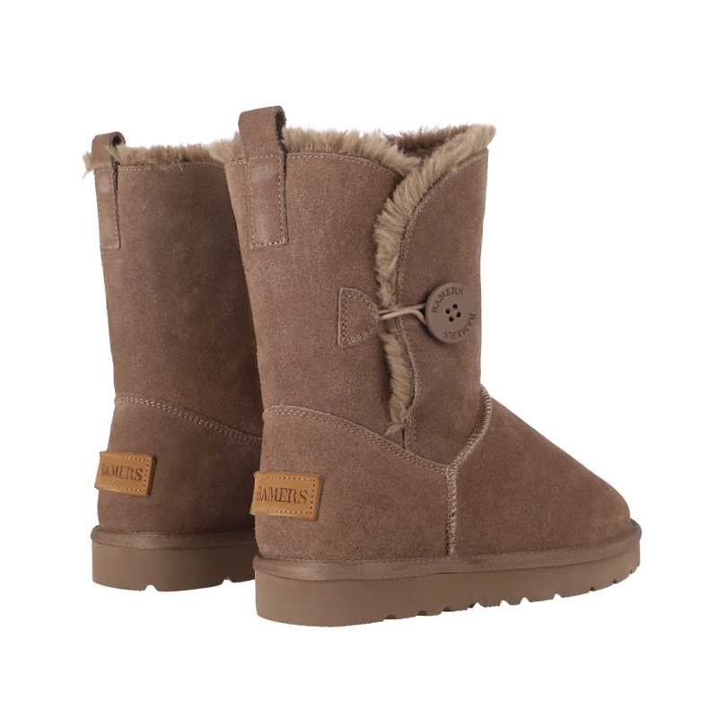 BOTA MUJER CUERO BLAST BUTTON CAFE  CLARO BAMERS - 6