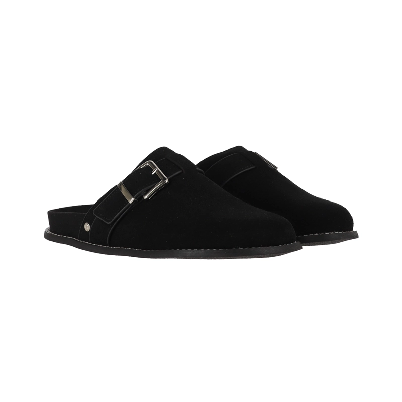 ZUECOS MUJER MICAELA LEATHER NEGRO BAMERS - 5