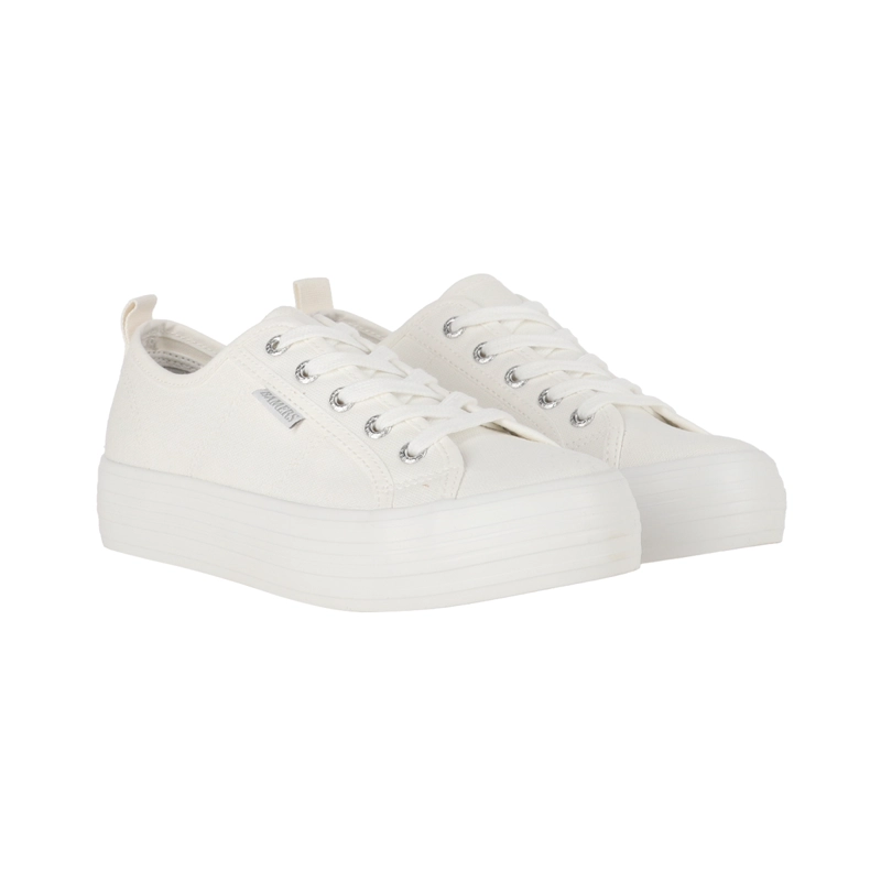 ZAPATILLAS MUJER CON PLATAFORMA NEW CANVAS III BAMERS BLANCO - 5