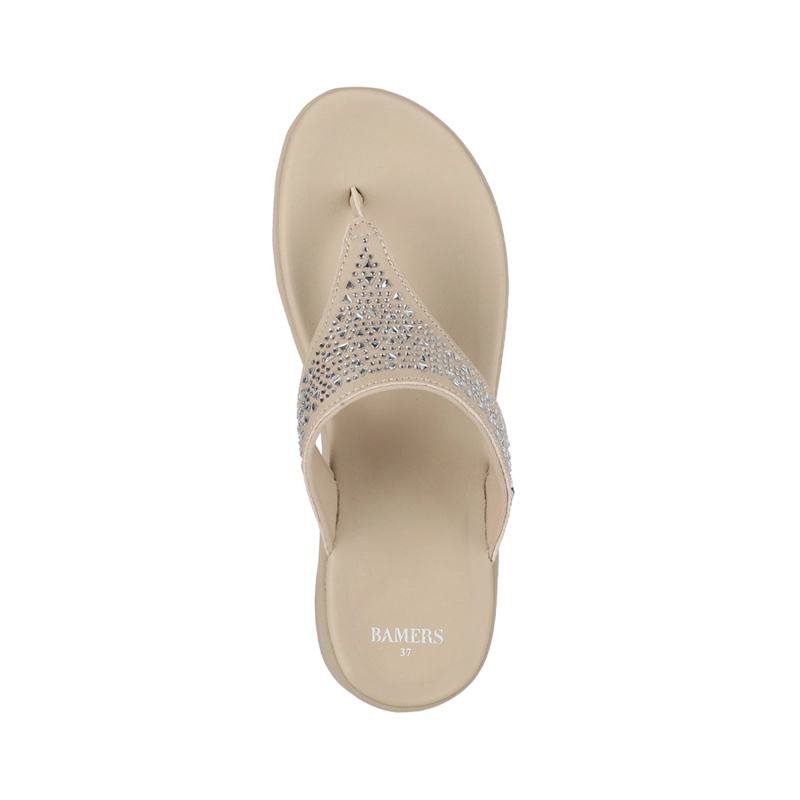 SANDALIAS MUJER CRUZ BAMERS BEIGE - 3